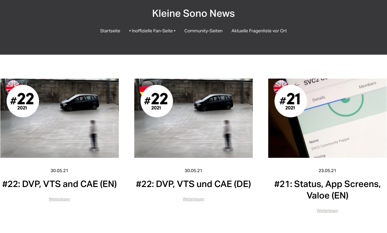 I cover all of the latest developments at Sono in my personal blog.