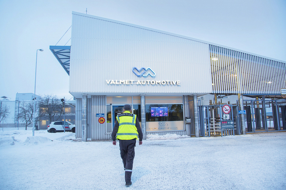 Entrance to the production site in Uusikaupunki